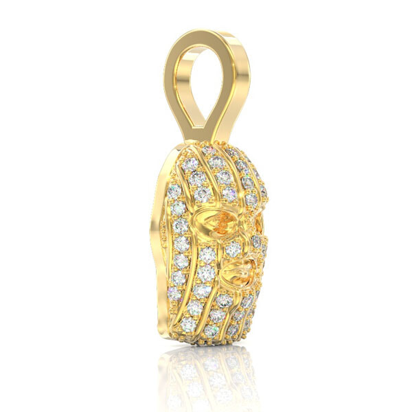 Icebox - Ski Mask Diamond Pendant 14k Solid Gold 0.25ctw
