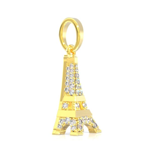 Eiffel sale tower 14k solid gold pendant