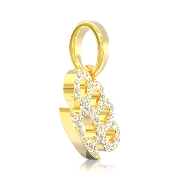 Icebox - Brass Knuckles Diamond Pendant 14k Solid Gold 0.20ctw