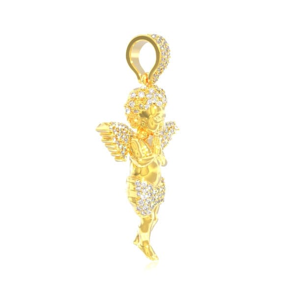 Online 14k gold angel pendant ma designer