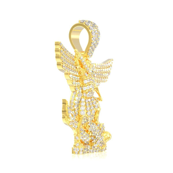 【King Ice】☆日本未入荷☆ST. MICHAEL THE ARCHANGEL NECKLACE St. Michael the Archangel Necklace | Hip Hop Jewelry – King Ice