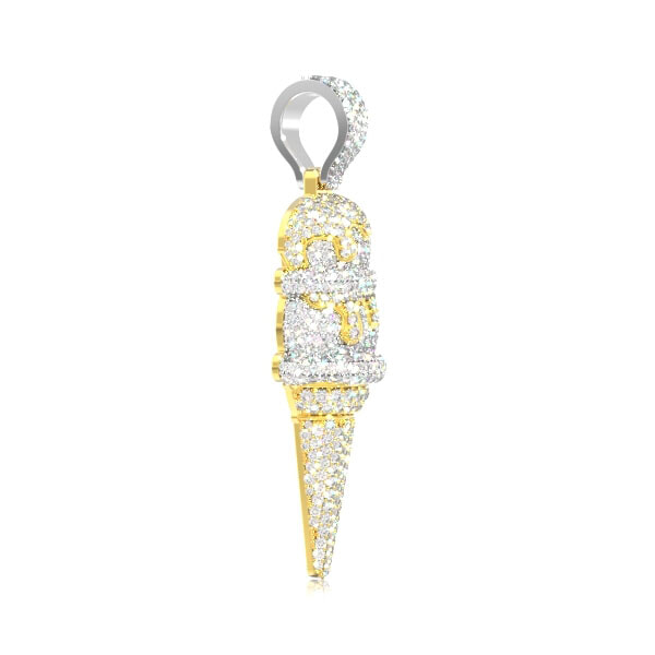 Collana premium rich cream New ③ NIV'S BLING | Iced Lab Diamond Chain Necklace 3 Row Cubic
