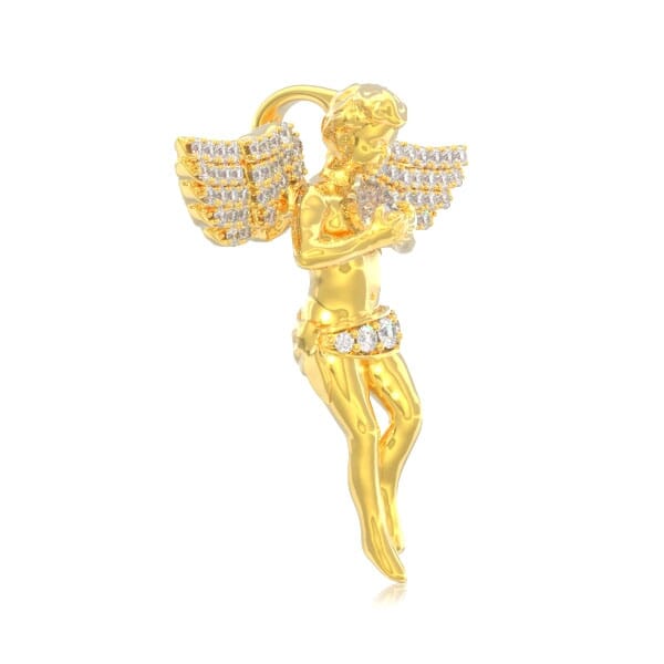 14k gold angel pendant hot ma designer