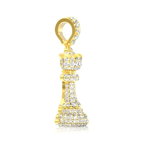 Icebox - Queen Chess Piece Pendant 14k