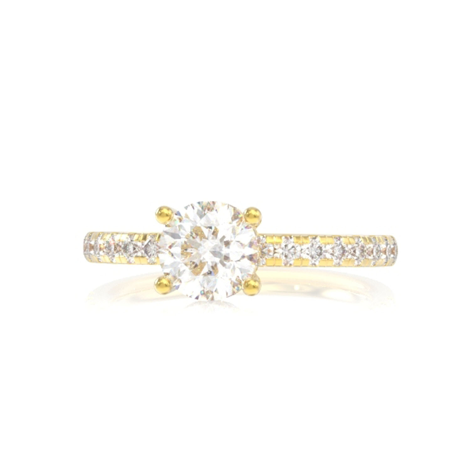 Icebox Round Solitaire Hidden Halo Engagement Ring