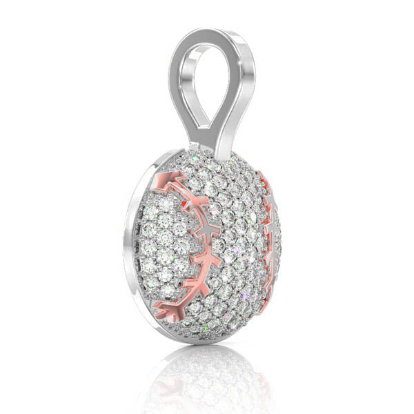 Icebox - Baseball Diamond Pendant 14k Solid Gold 0.33ctw